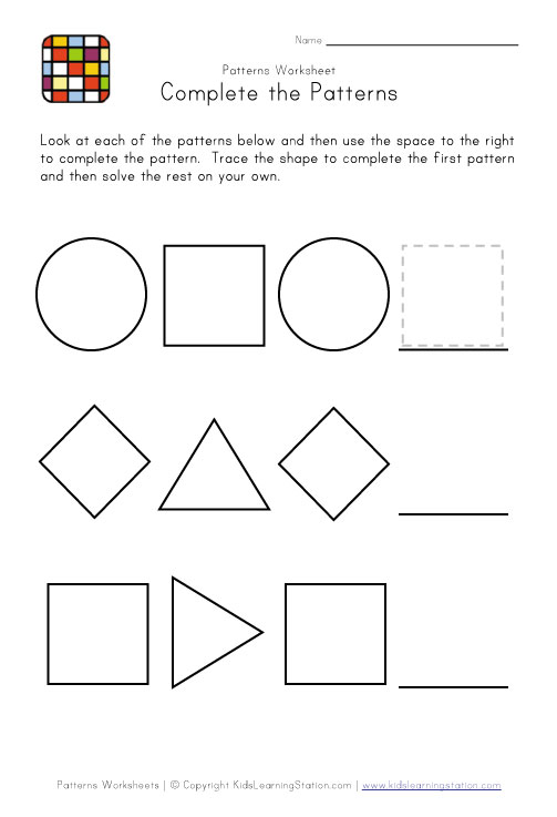 9 Best Images of Printable Pattern Worksheets For Preschool - Free