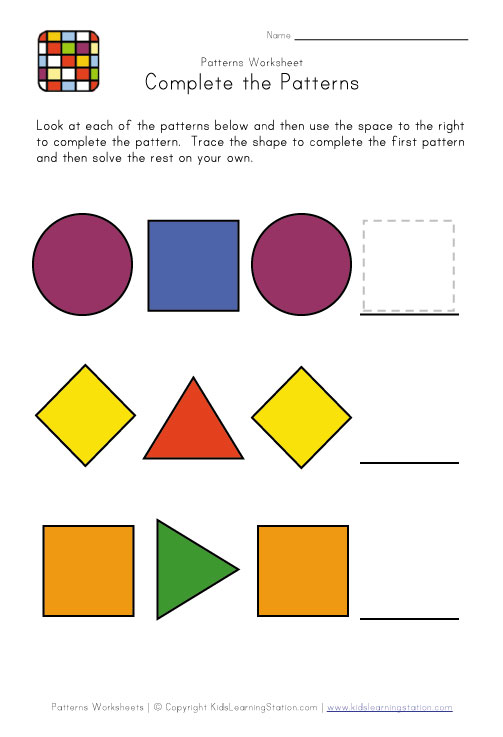 9 Best Images of Printable Pattern Worksheets For Preschool - Free
