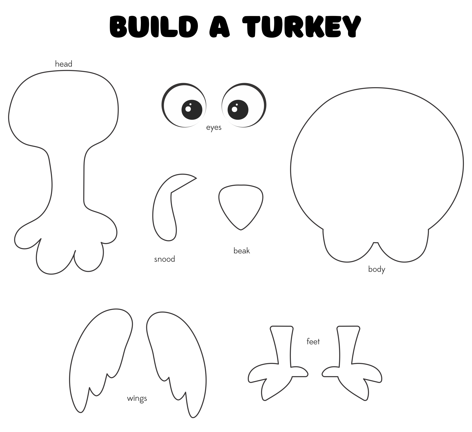 Free Printable Thanksgiving Crafts For Kindergarten