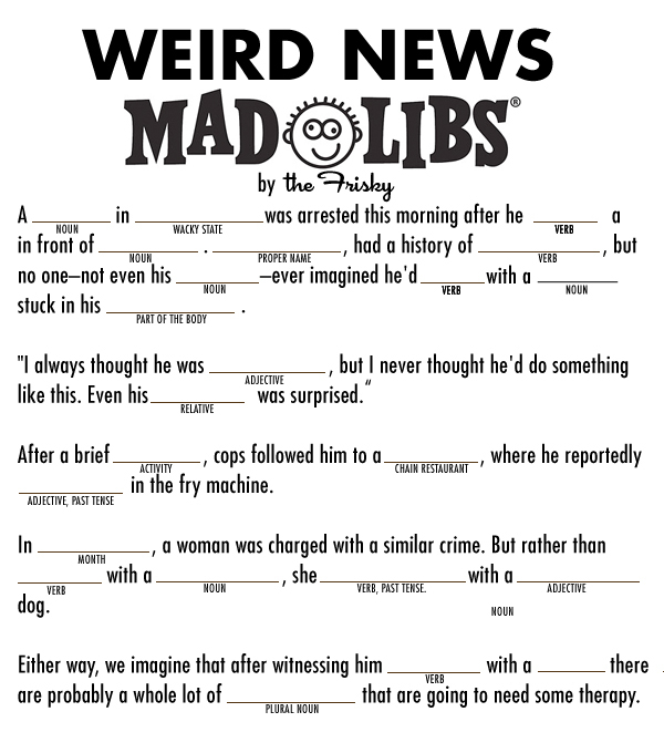 Create Printable Mad Libs