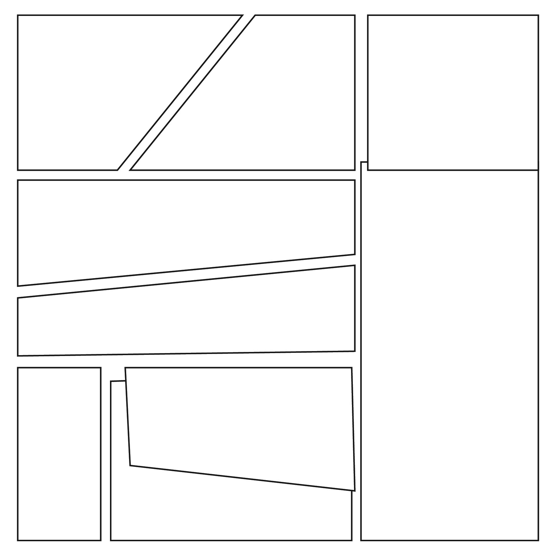 Printable Blank Comic Strip Frames