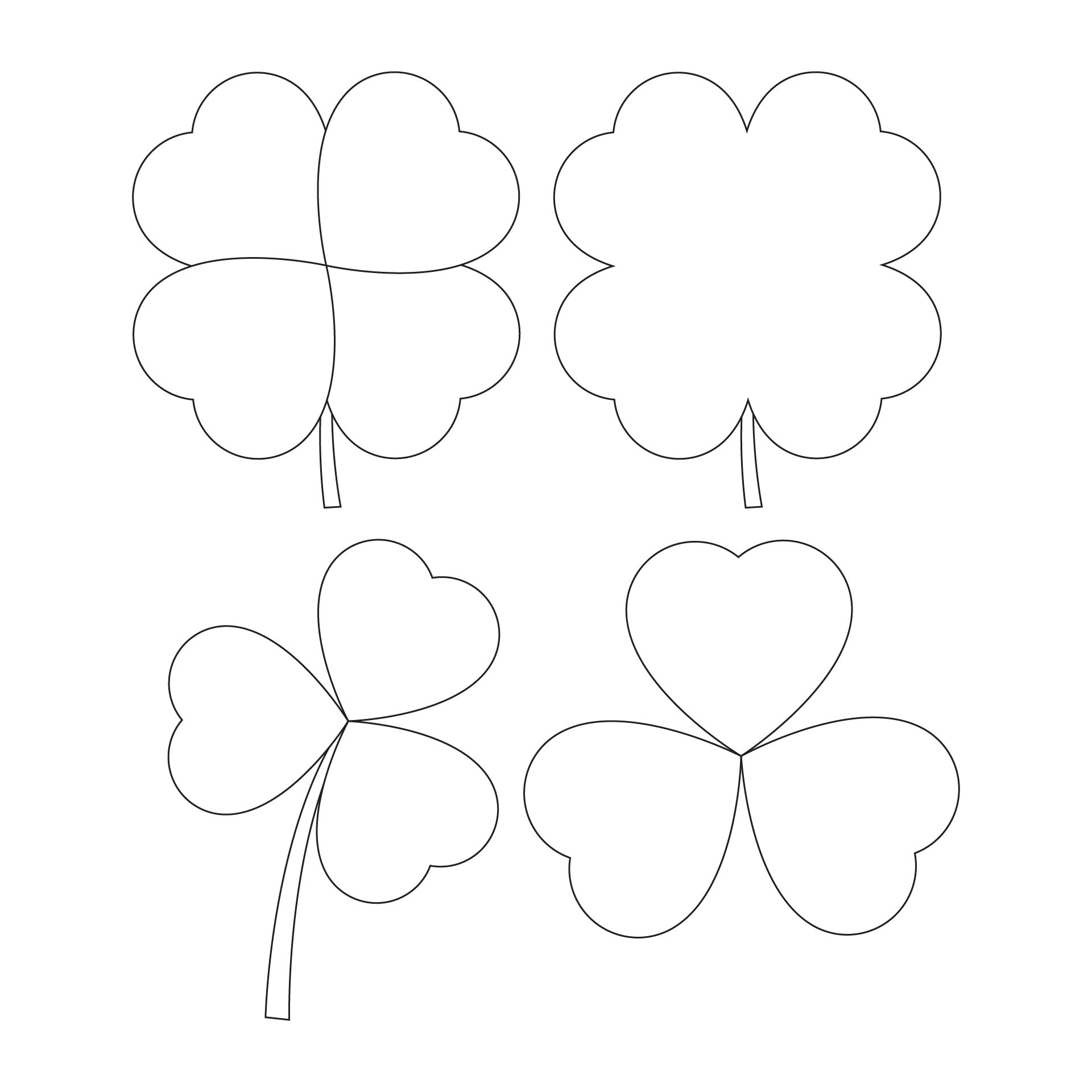 Printable 4 H Clover Printable Blank World
