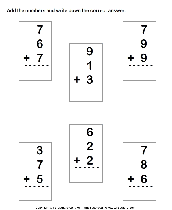add-three-numbers-worksheet