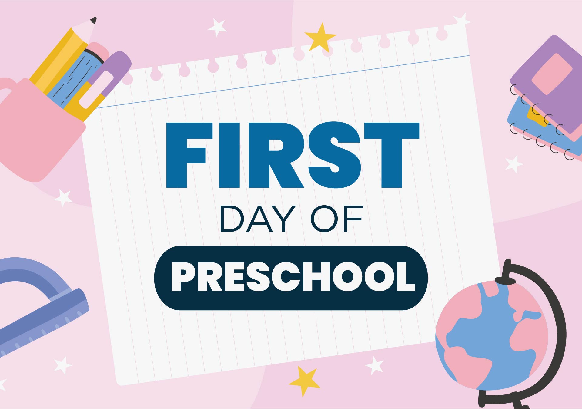 First Day Of Preschool Free Printable