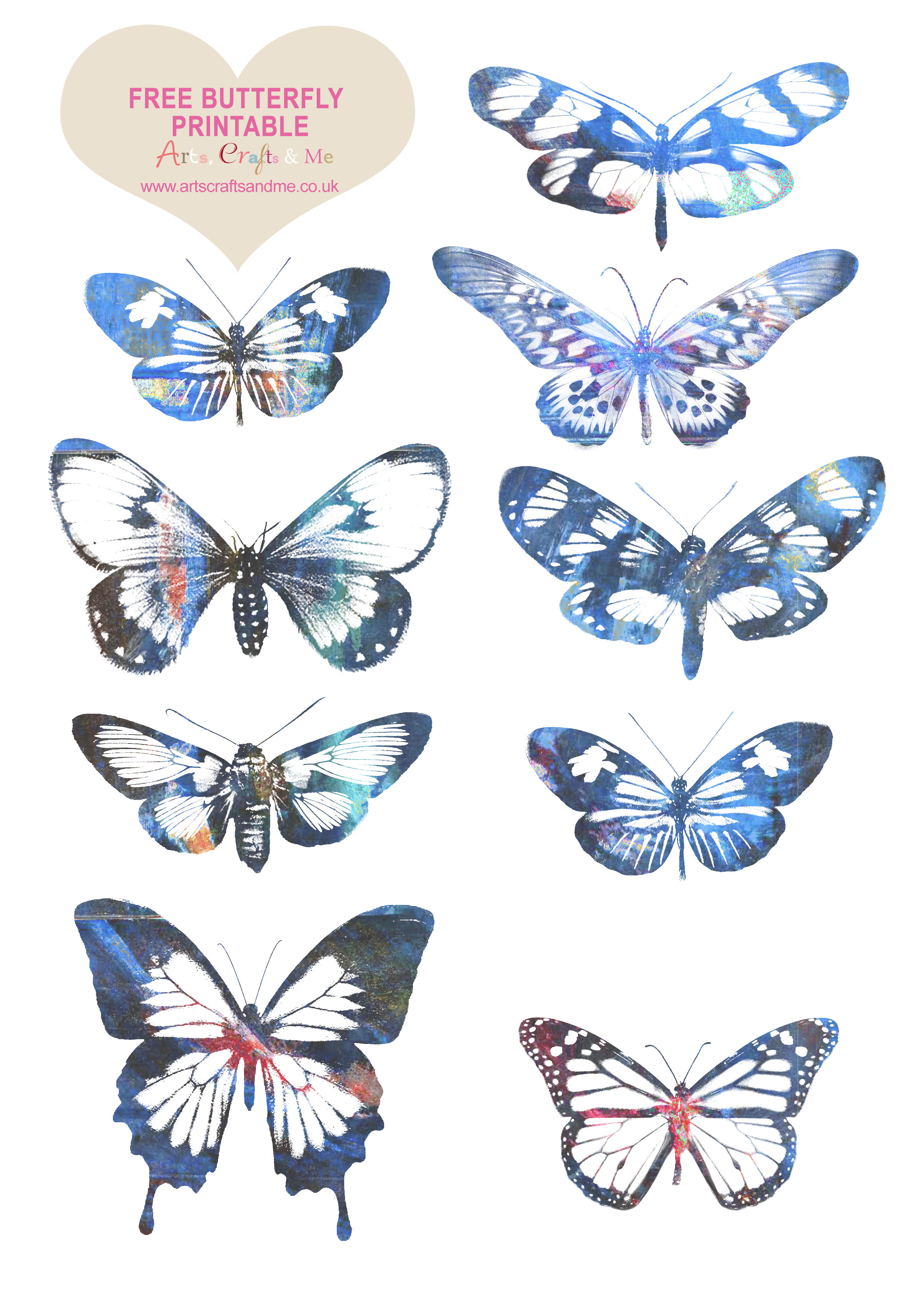 7 Best Images of Butterfly Prints Free Printables - Free Printable
