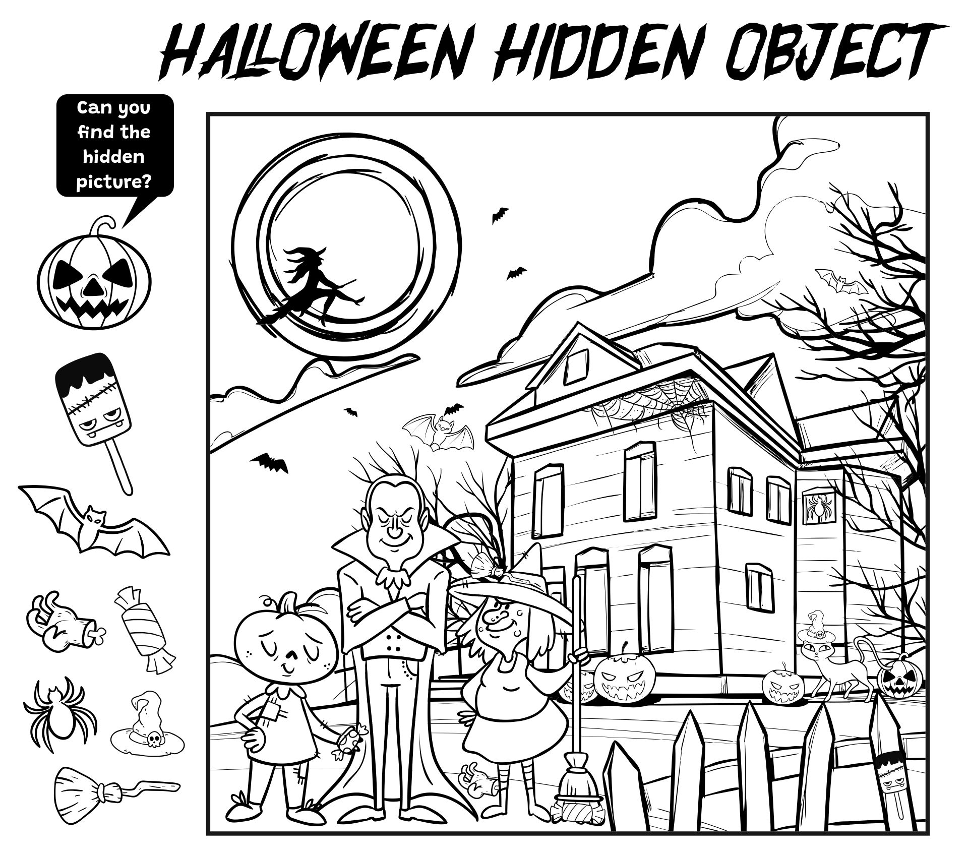 Hidden Halloween Pictures Printable