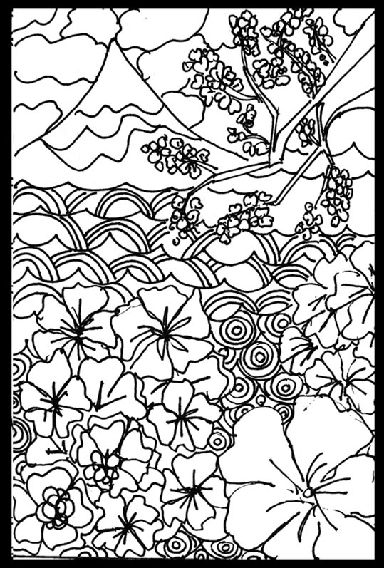 japanese garden coloring pages - photo #8