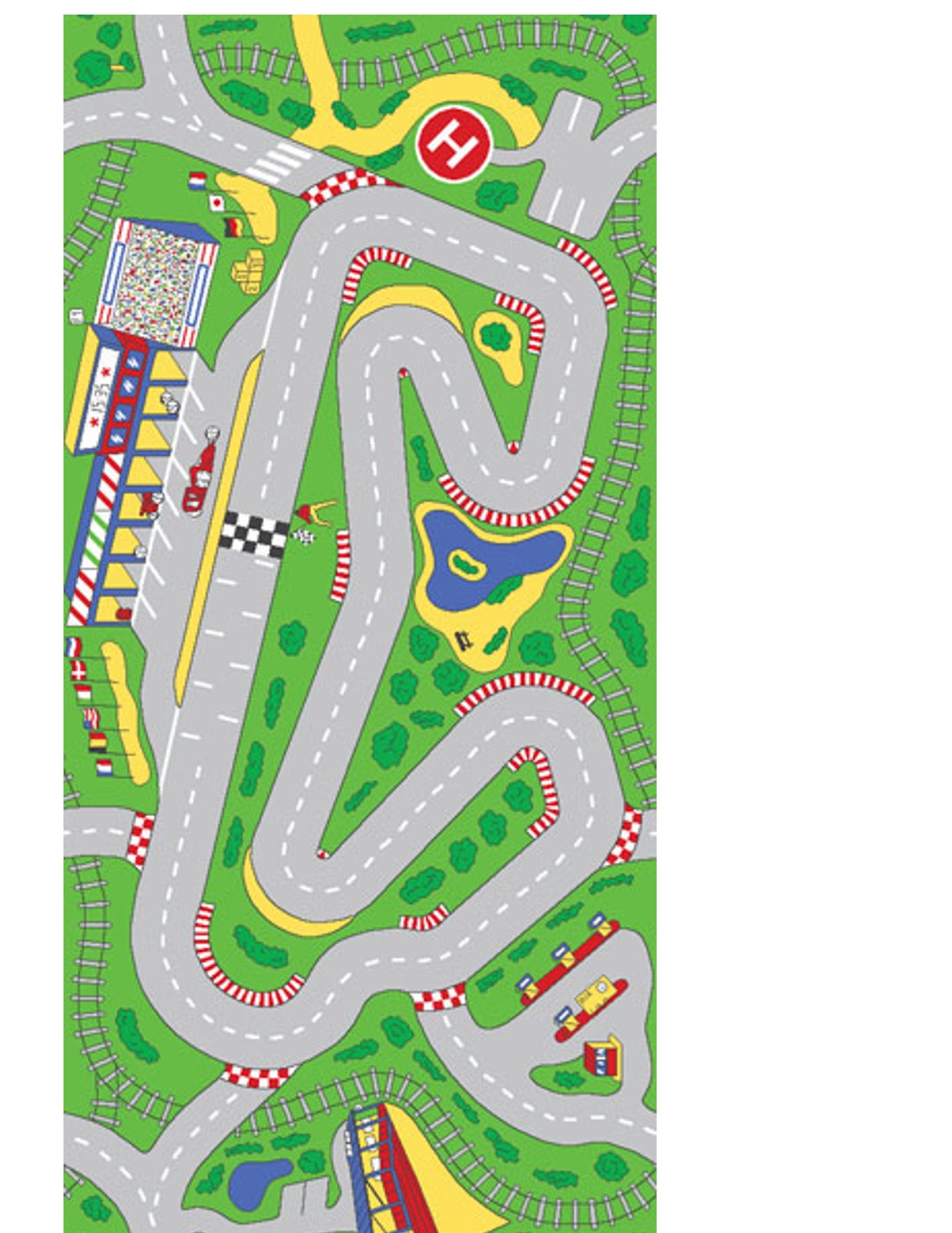 6 Best Images of Printable Race Car Track Race Track Template