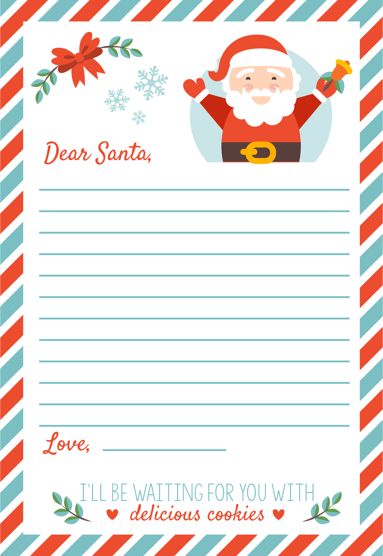 9 Best Images Of Free Printable Christmas Letter Templates Free