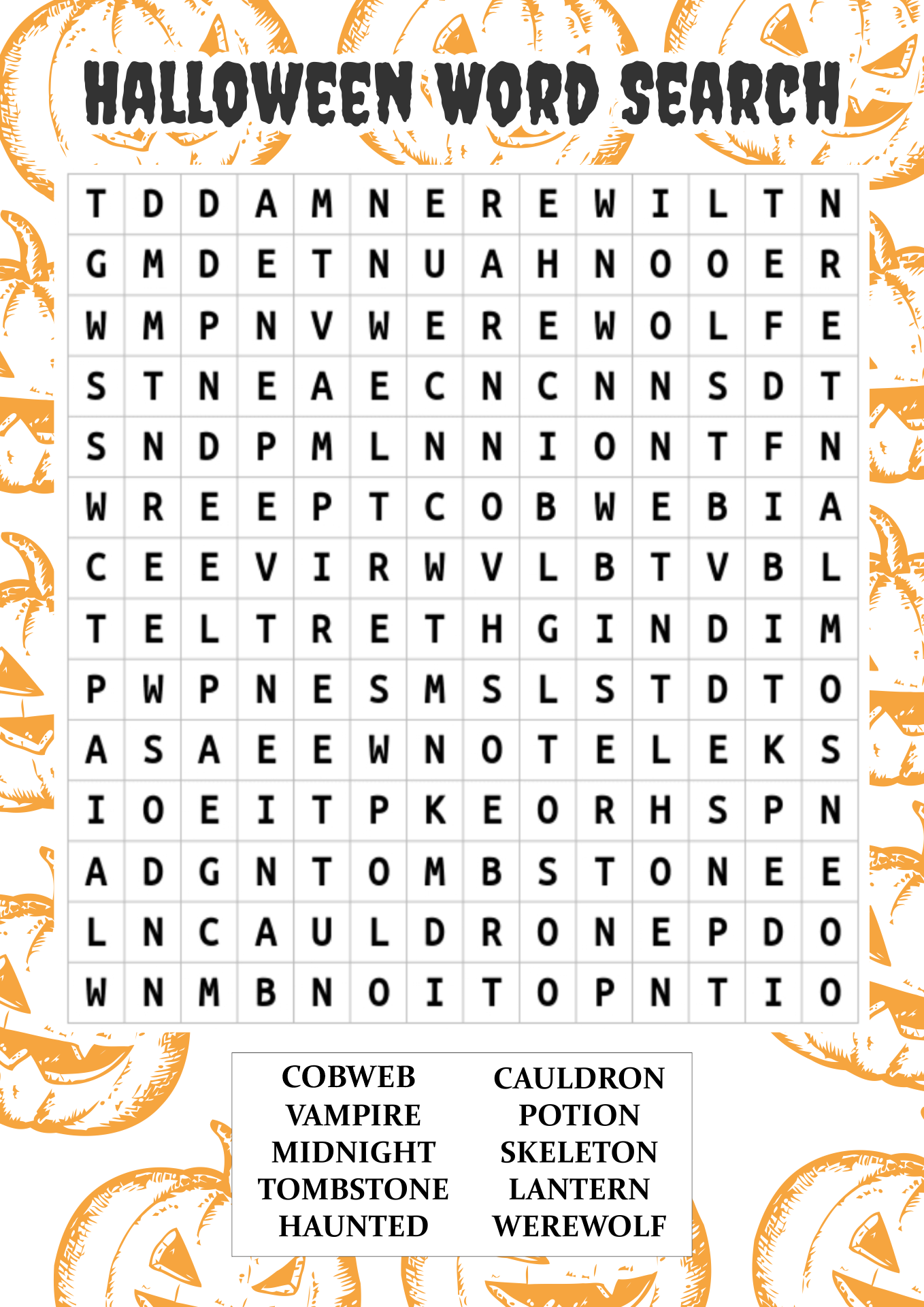 Difficult Halloween Word Search Printable Printable World Holiday