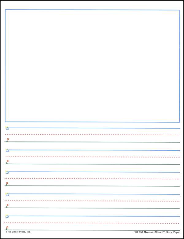 Elementary handwriting paper