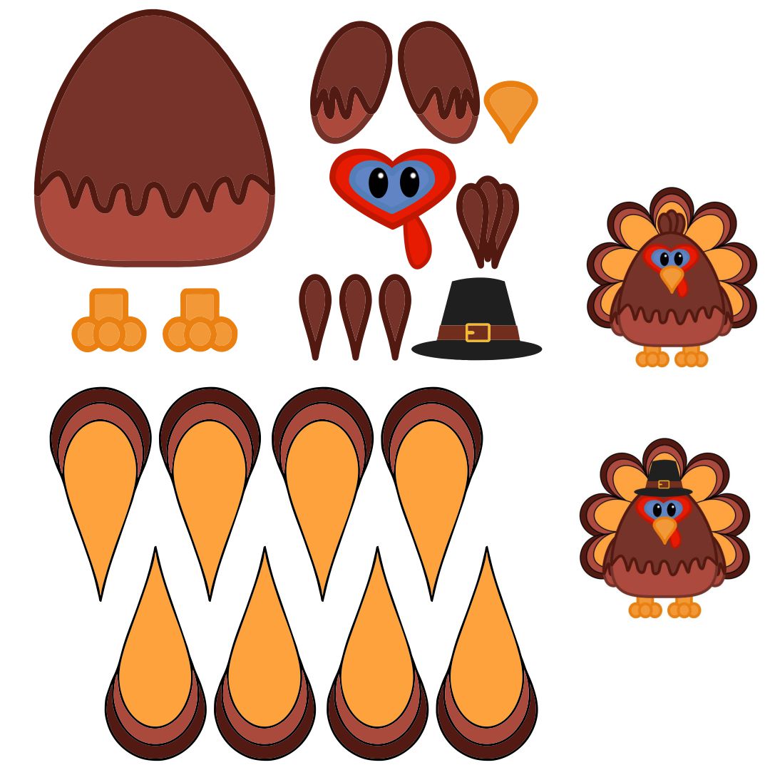6 Best Images Of Thanksgiving Turkey Face Printable Printable Turkey