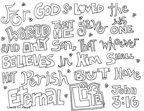 6 Best Images of John 3 16 Printables - John 3 16 Easter Coloring Page