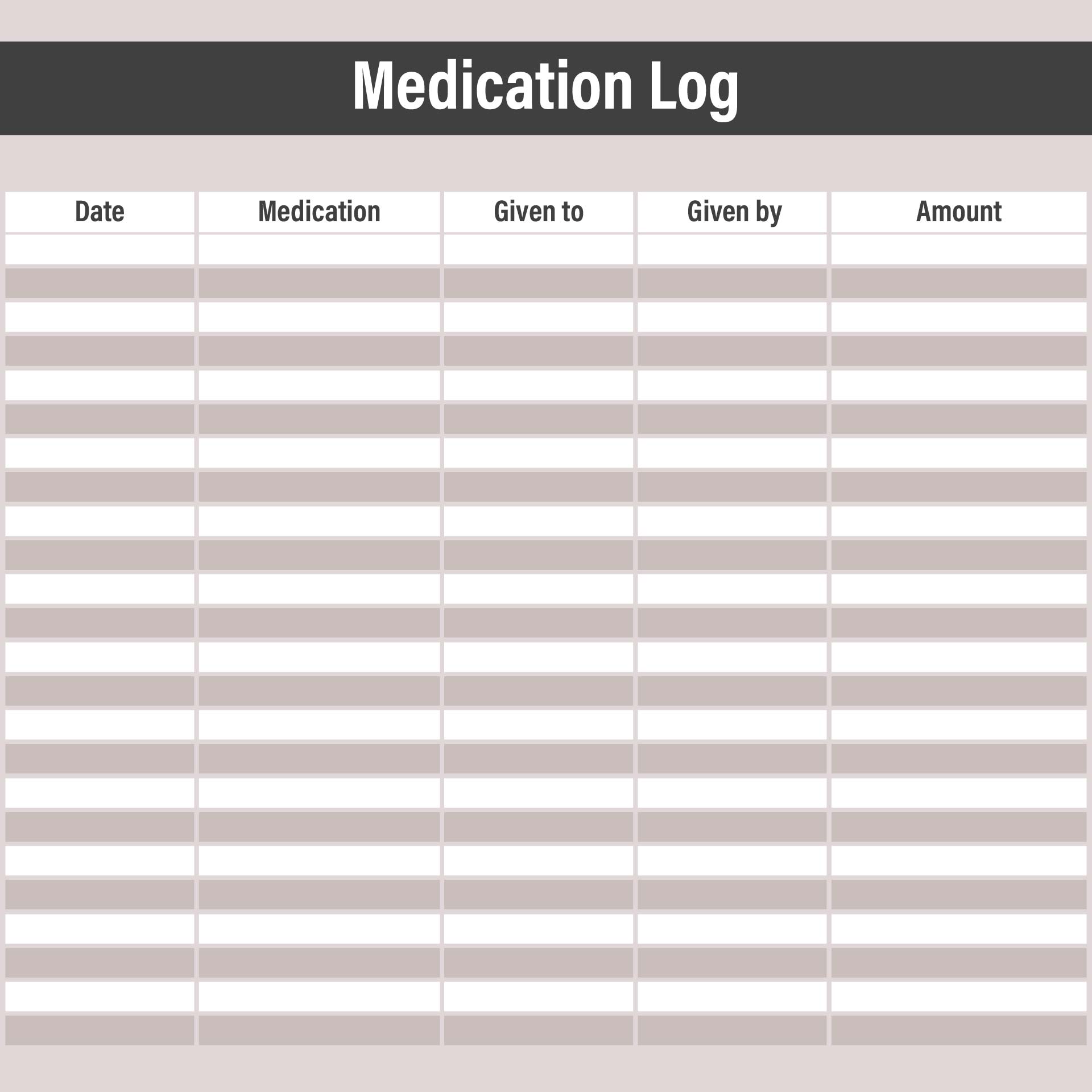 7 Best Images Of Printable Medication List For Adult Free Printable 