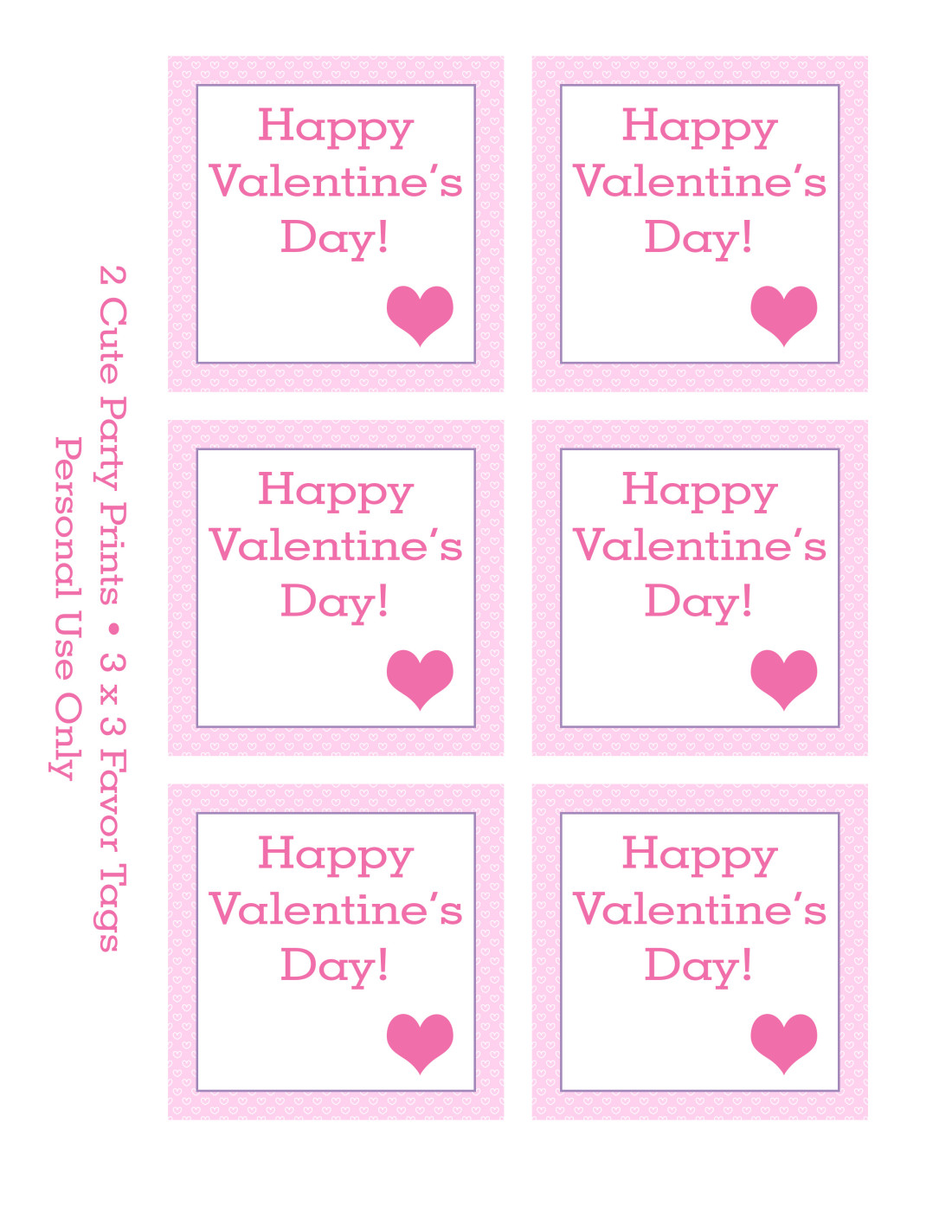 6 Best Images of Happy Valentine's Day Printable Tag Valentine's Day