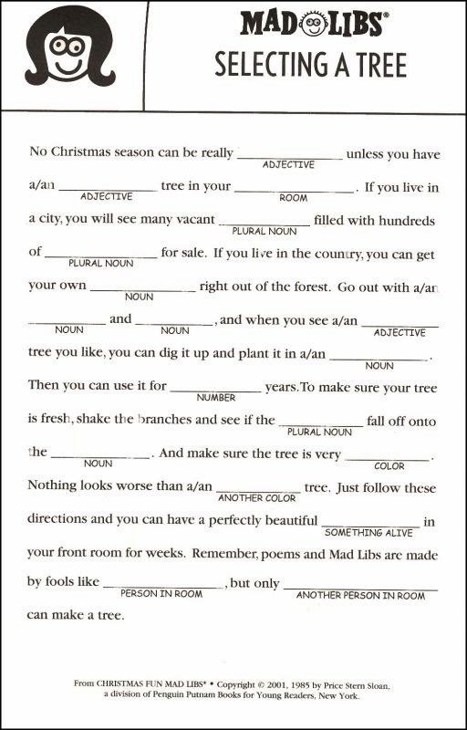 Funny Mad Libs Printable