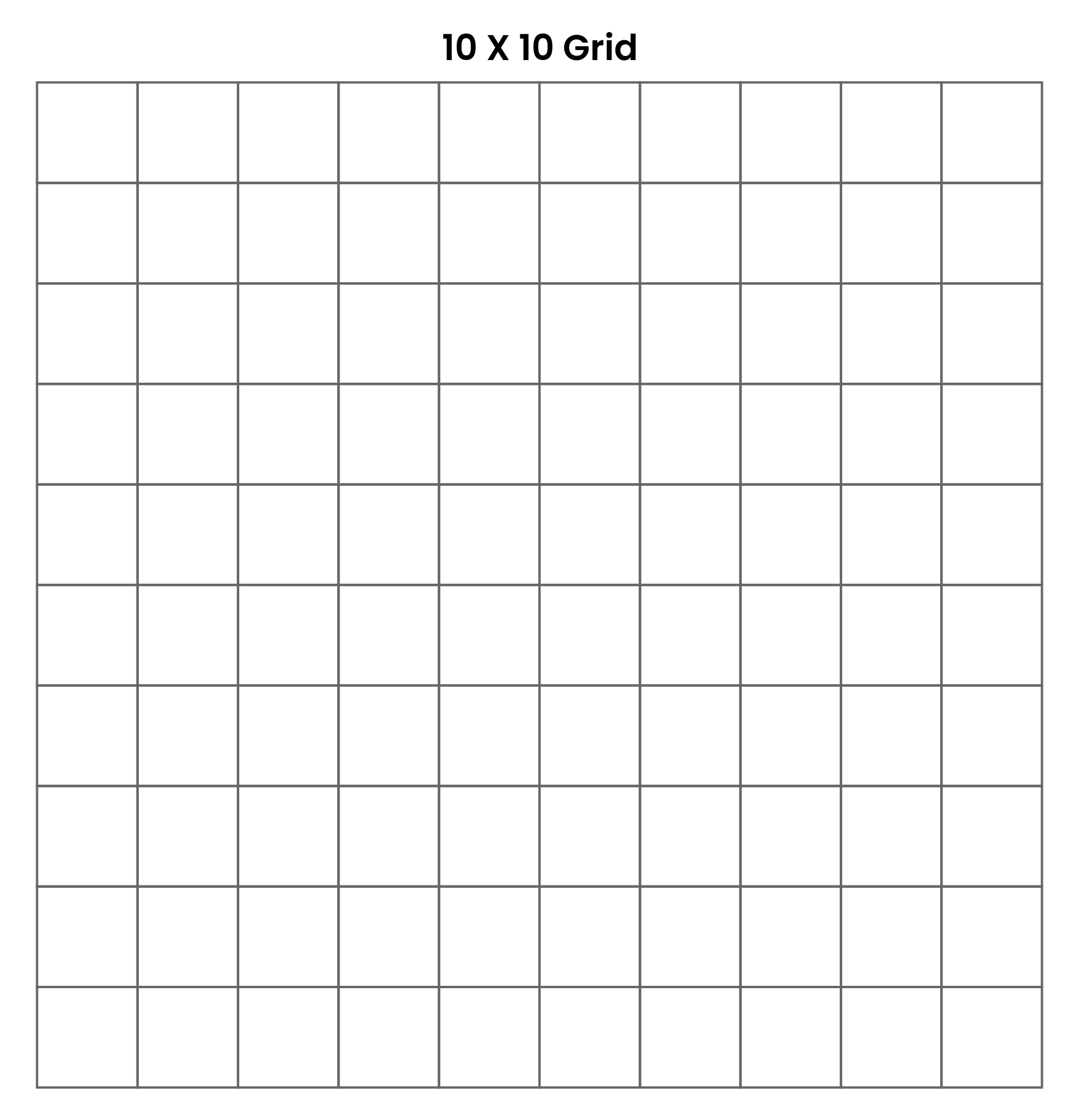 4 Best Images of 10 By 10 Grids Printable Blank 100 Square Grid Paper