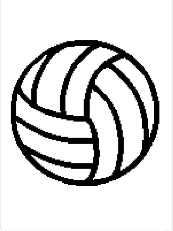 6 Best Images of Volleyball Sports Printable Stencils Printable
