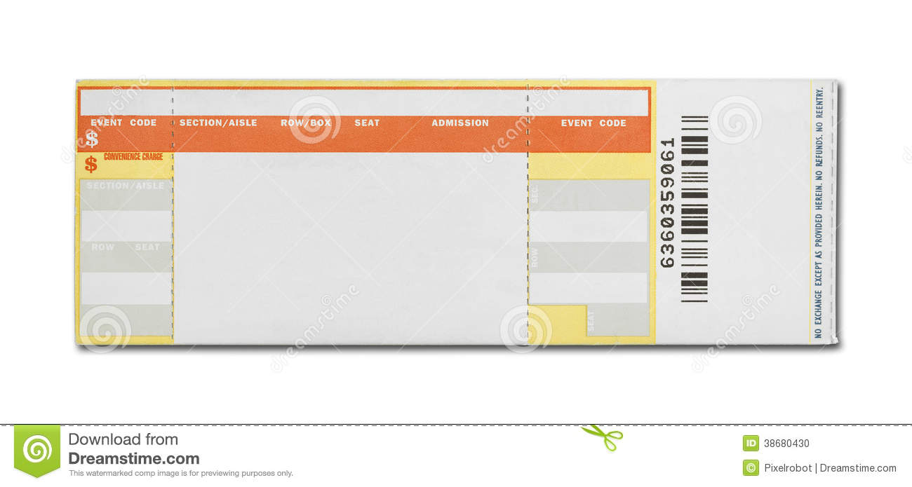 Ticketmaster Ticket Template