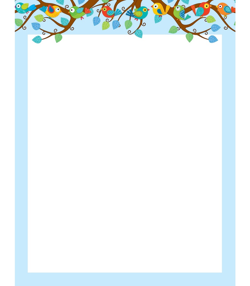 Paper with flower border Paper with flower border image