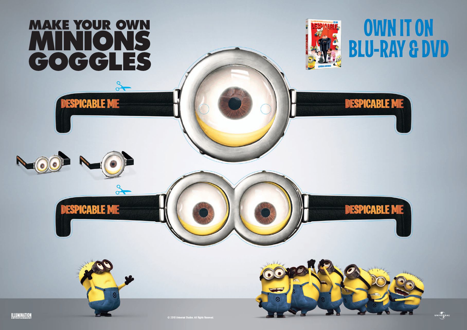 9 Best Images of Printable Despicable Me Goggles Free Printable