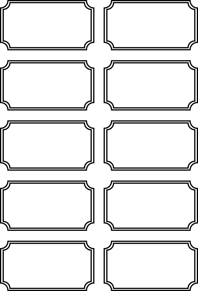 Free Printable Blank Tickets