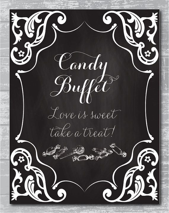 9 Best Images of Printable Candy Buffet Sign Wedding Candy Buffet