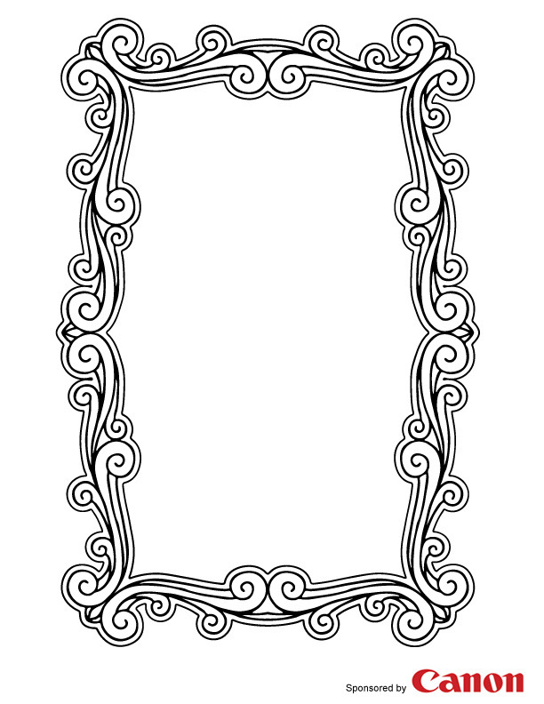 7 Best Images of Printable To Color Picture Frames - Frame Coloring