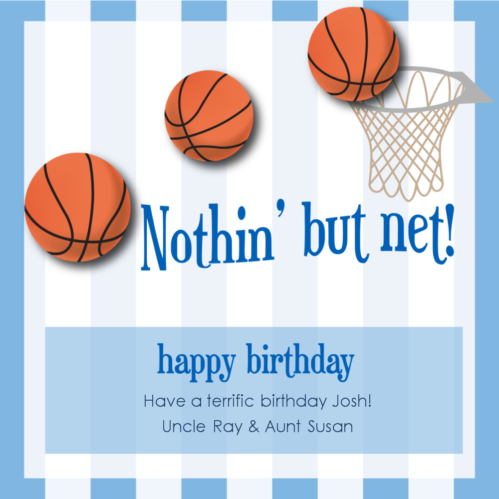 Free Printable Basketball Birthday Card