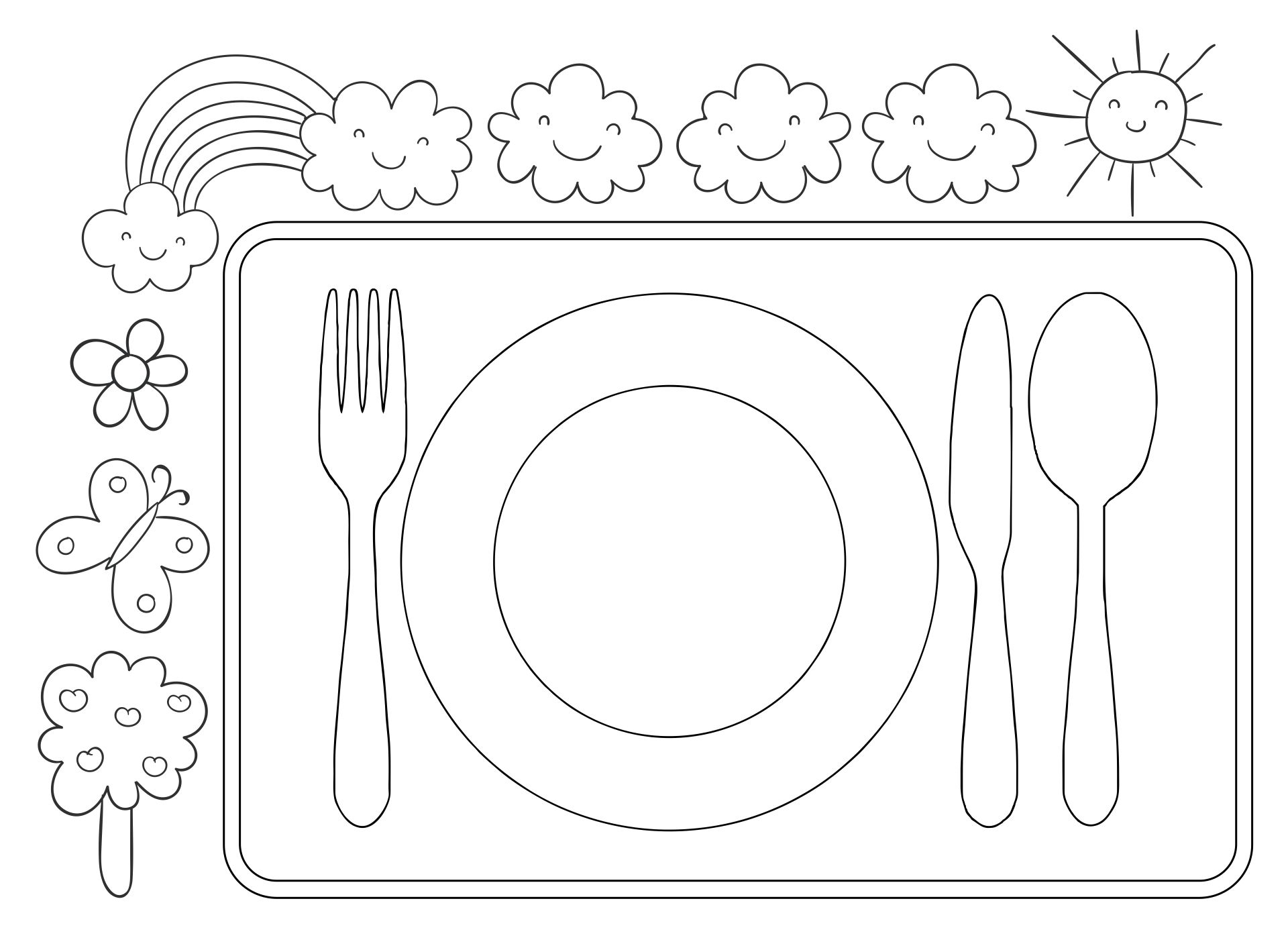 Free Printable Placemats For Preschoolers