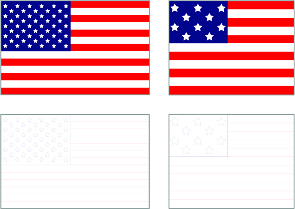 Printable American flag