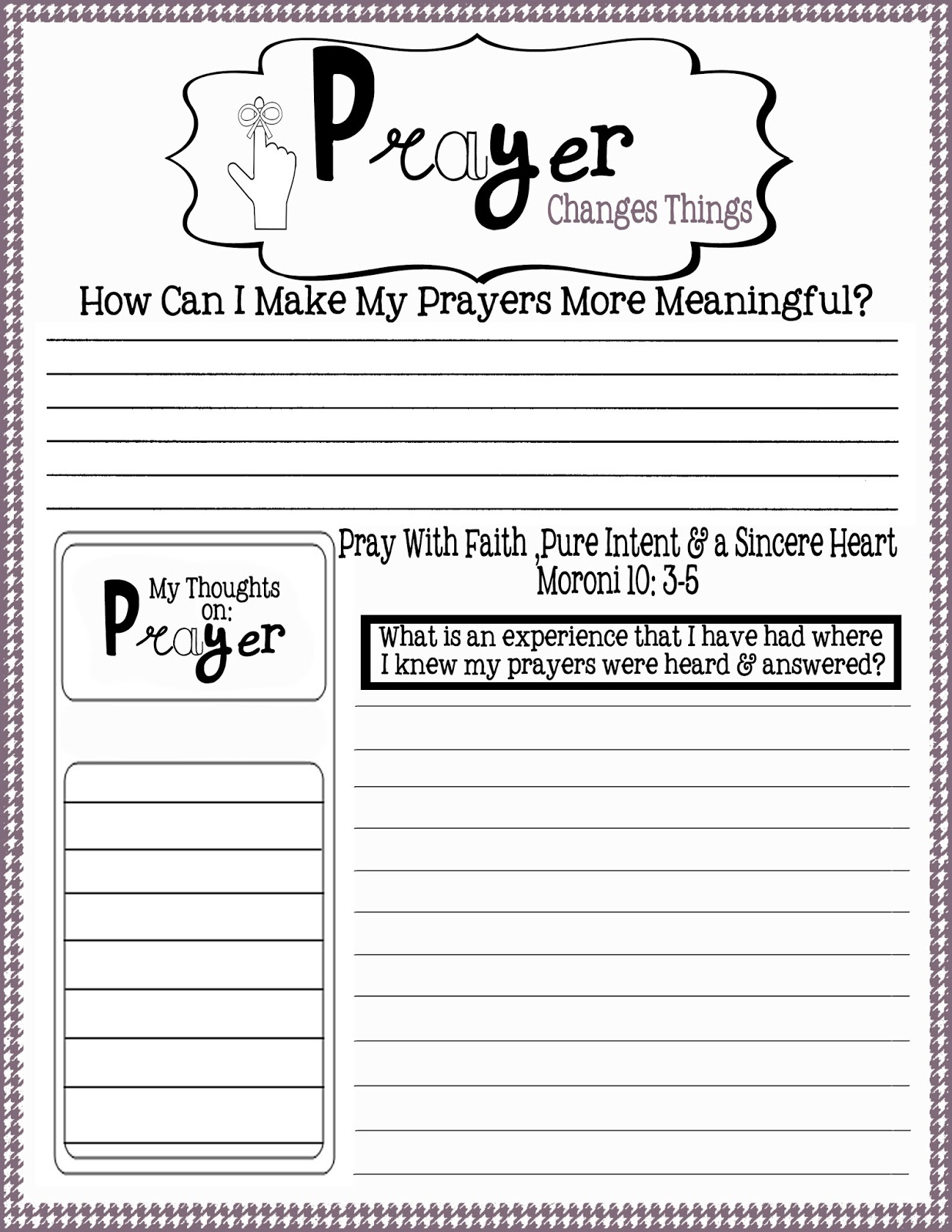 Free Printable Prayer Request Template