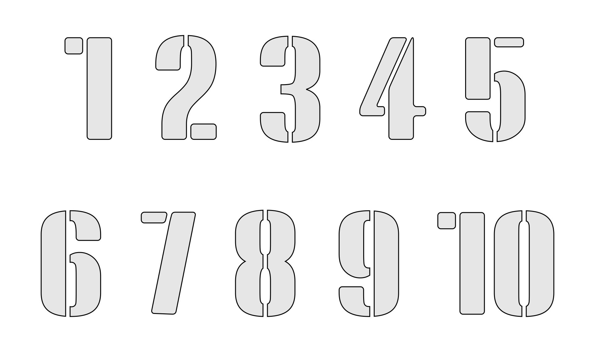 9 Best Images of Printable Block Numbers 1 10 Free Printable Numbers