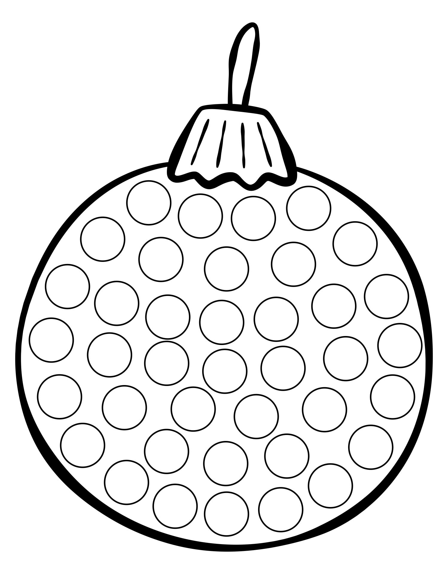 Printable Christmas Dot Painting Printable Christmas Dot Painting