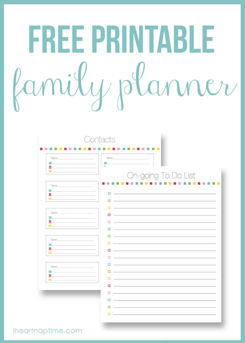 9 Best Images Of 2016 Printable Weekly Family Planner Free Printable 