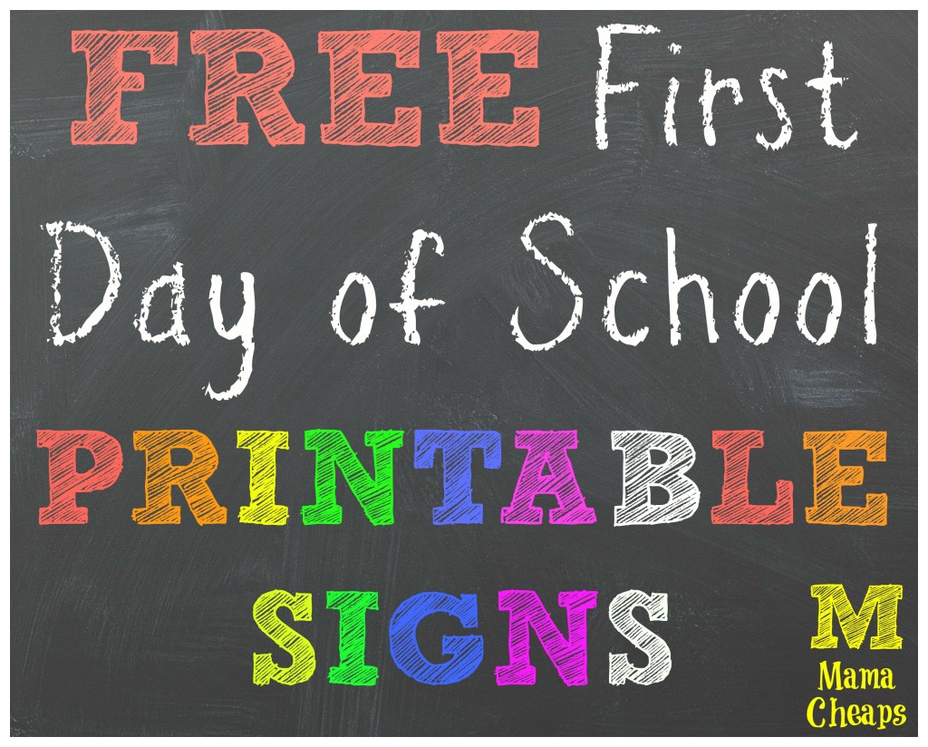 1st Day Of School Printable Free