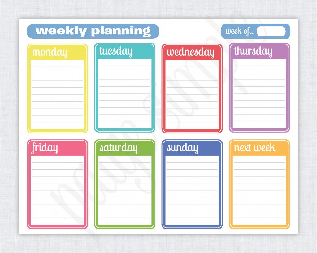 How To Print A Weekly Calendar