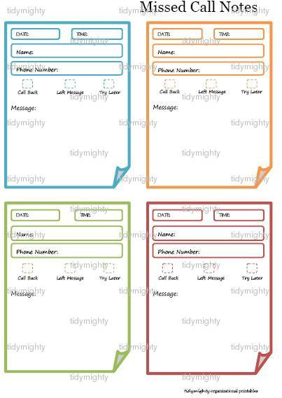 Free Printable Phone Message Templates