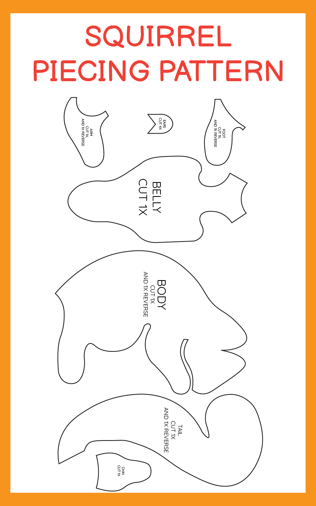 Teddy Bear Template For Sewing