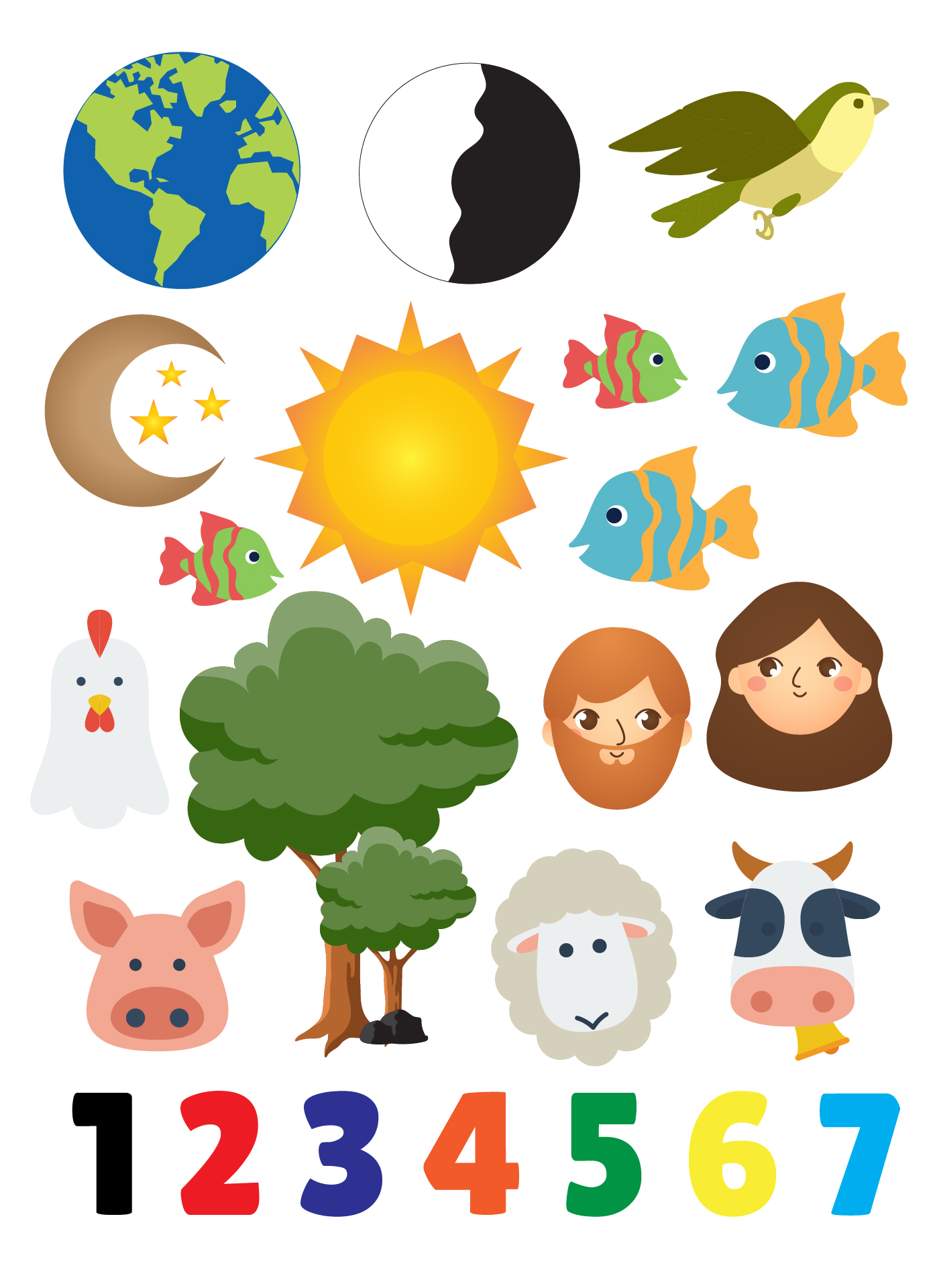 6 Best Images Of Story Of Creation Printable Creation Bible Story