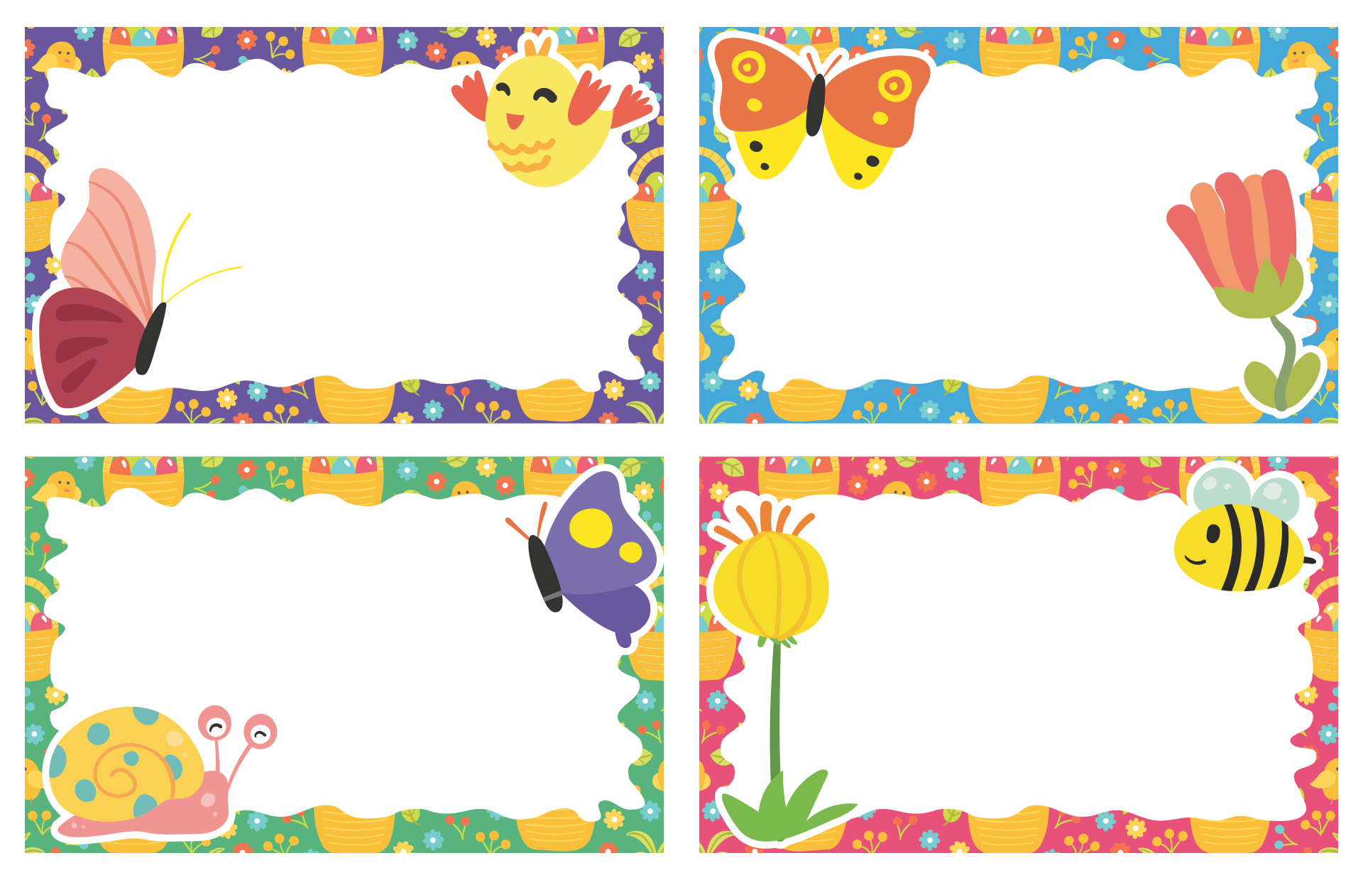 Printable Spring Name Tags For Cubbies Printable Spring Name Tags For Cubbies