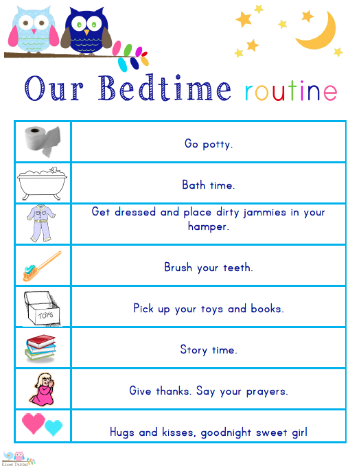 8 Best Images of Blank Night Routine Printables Morning Routine Clip