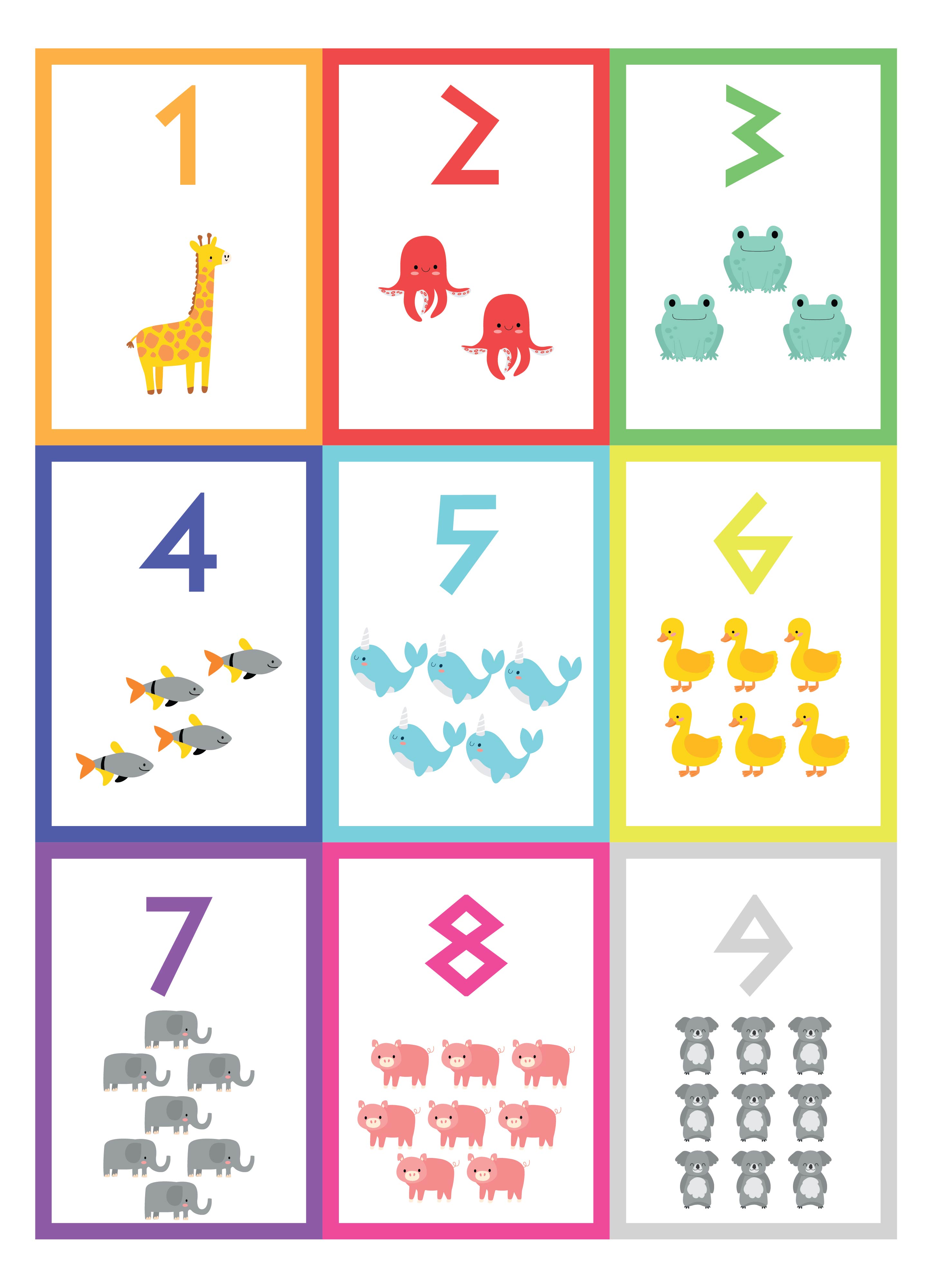 Math Number Cards Free Printable