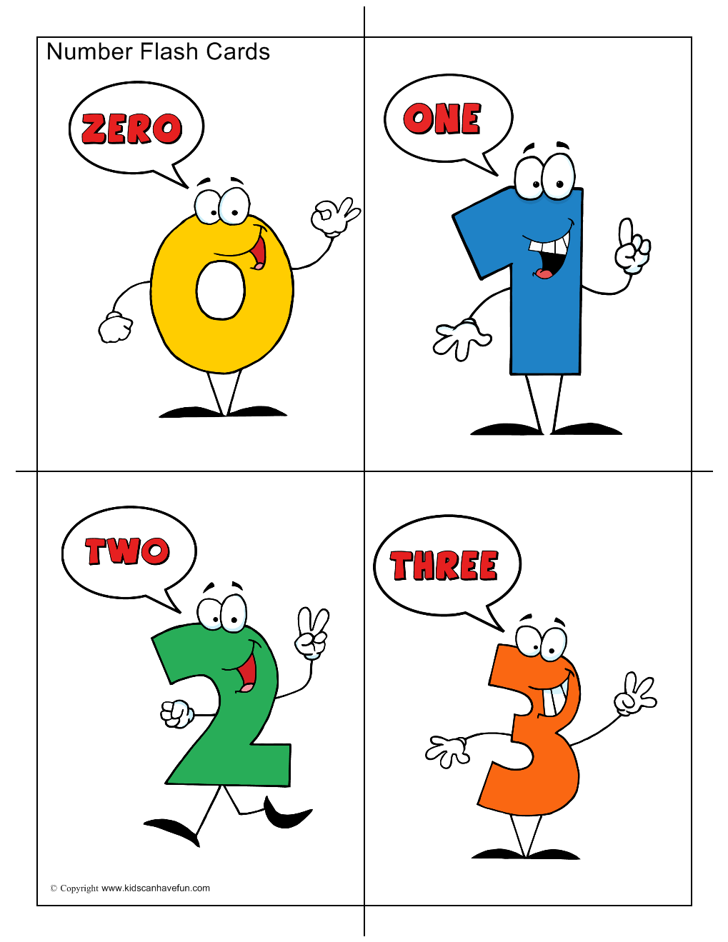 Number Flash Card 1