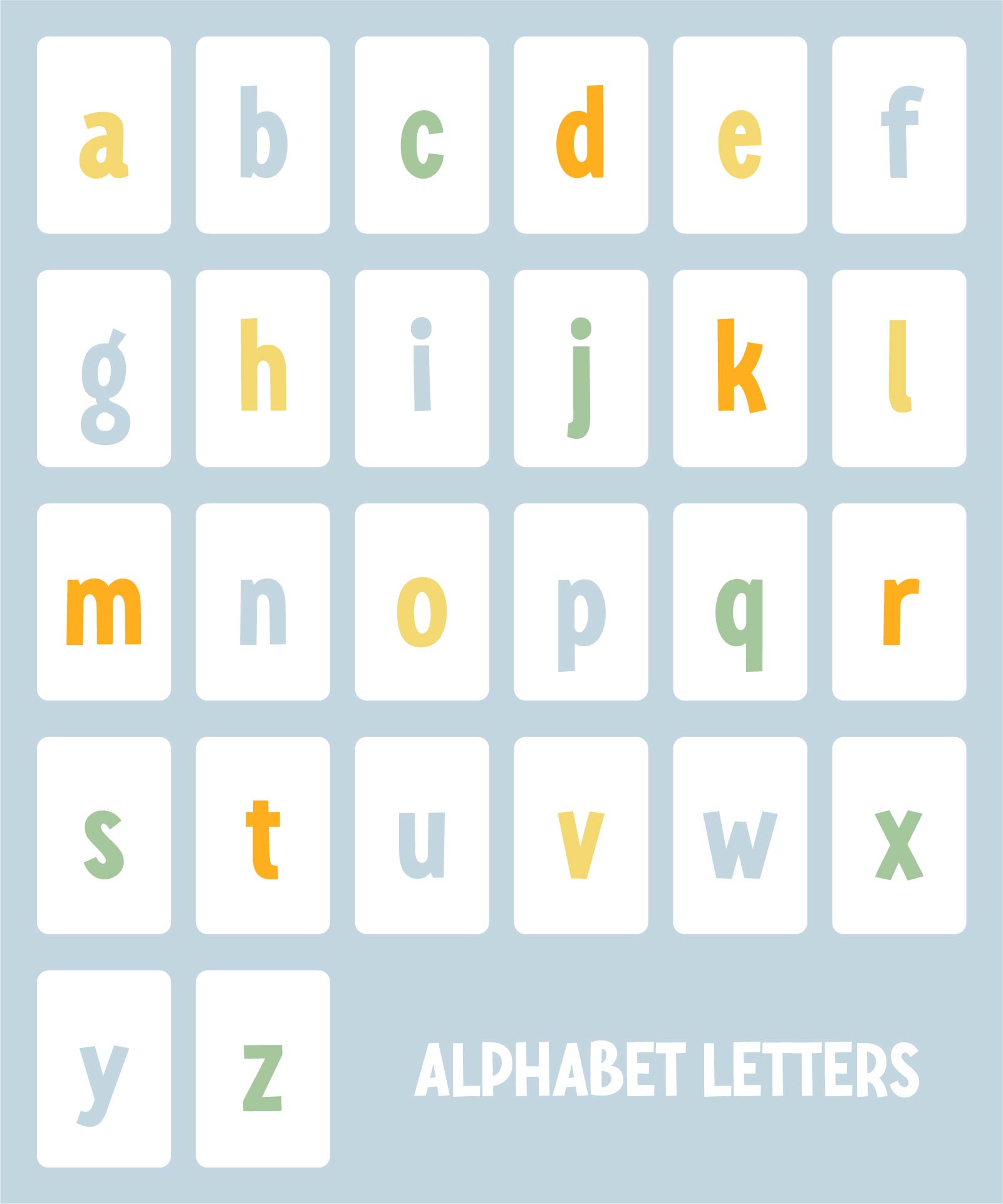 Blank Alphabet Chart Free Printable