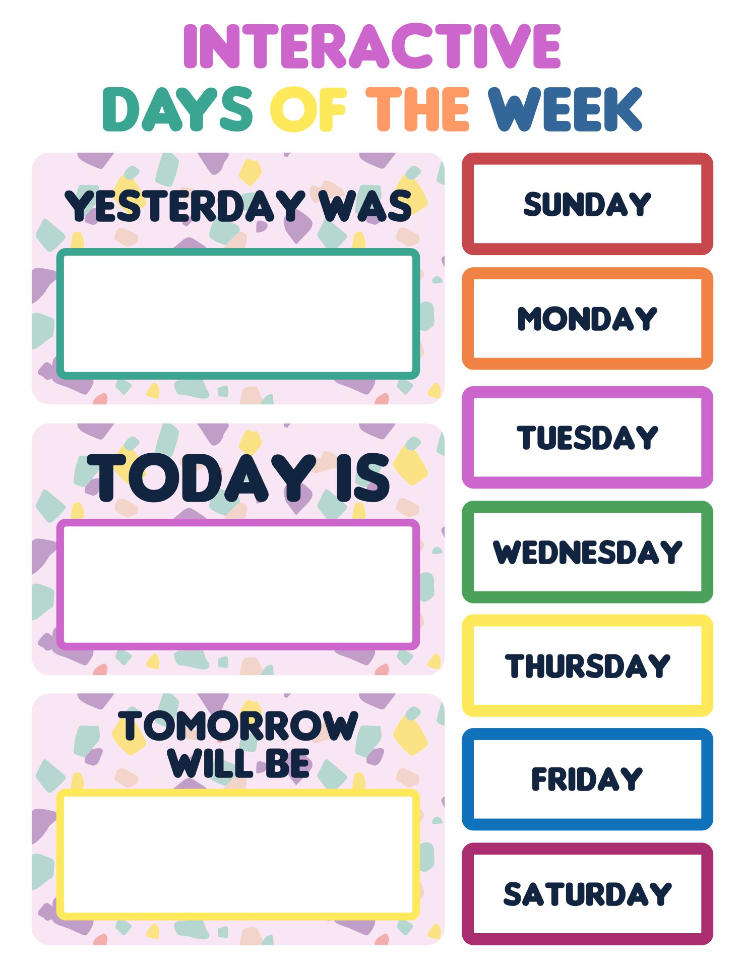 10 Best Printable Days Of The Week Chart For Free At Vrogue Co