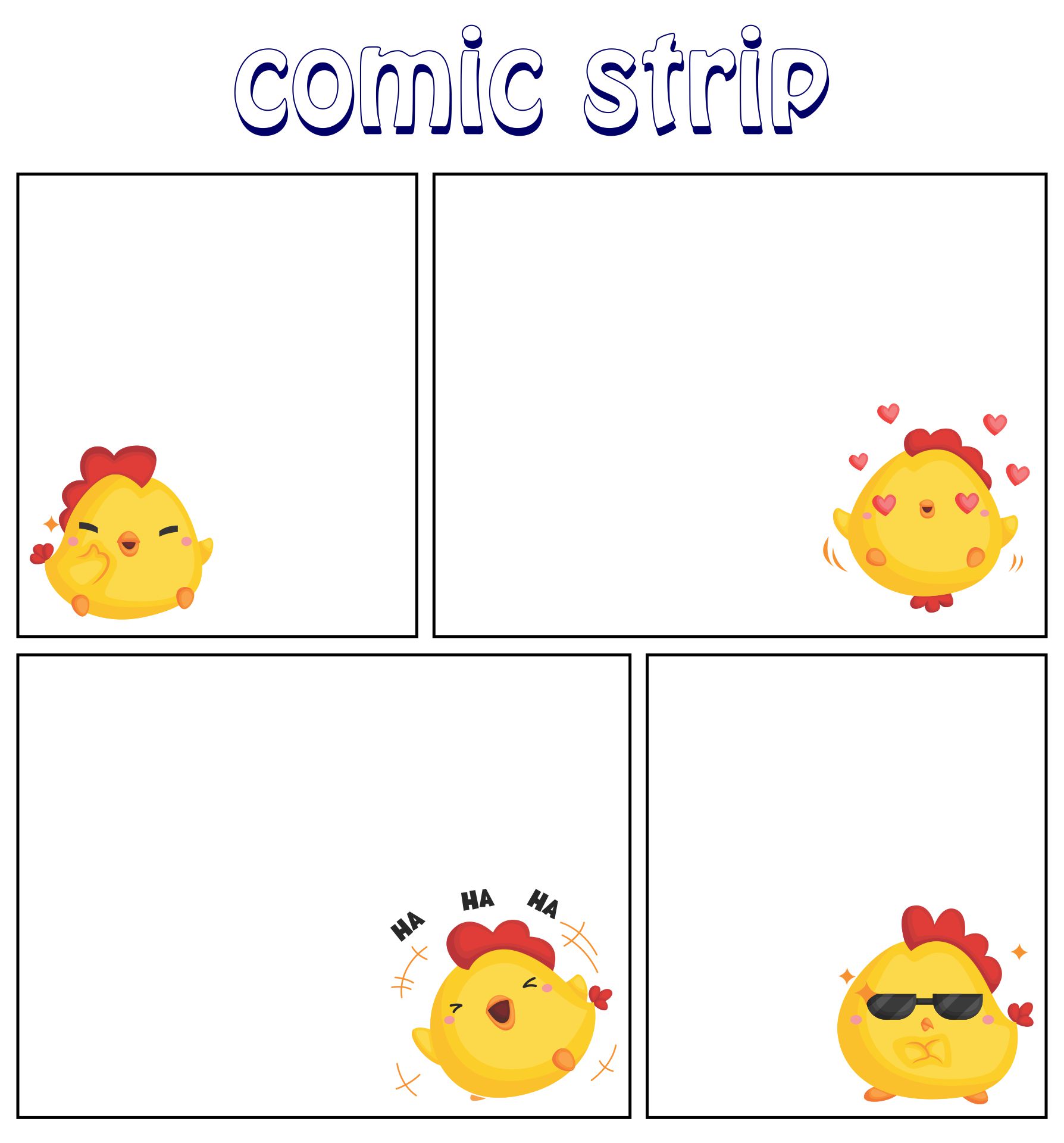 Blank Comic Strip With Pictures Pdf