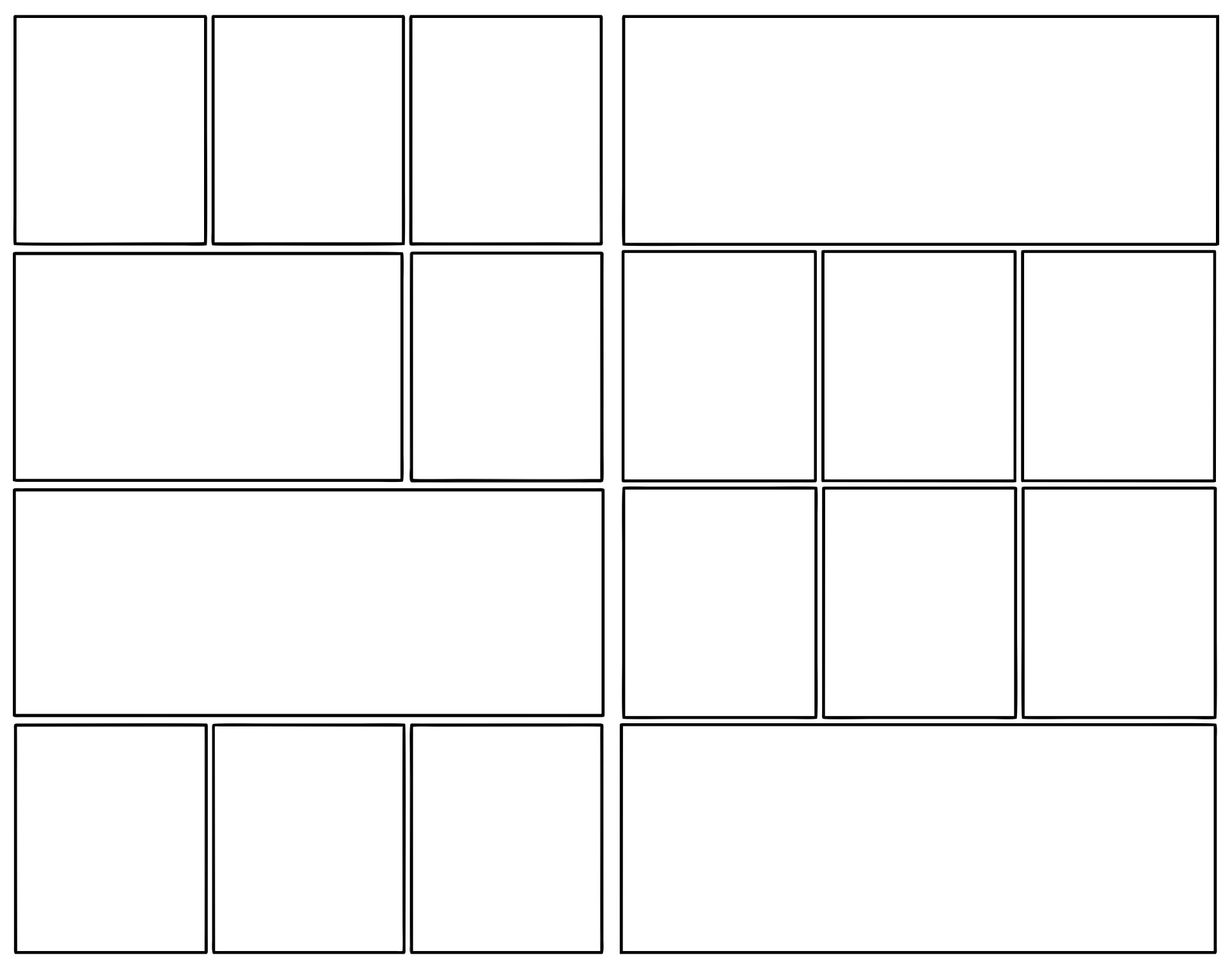 Comic Book Panel Layout Template