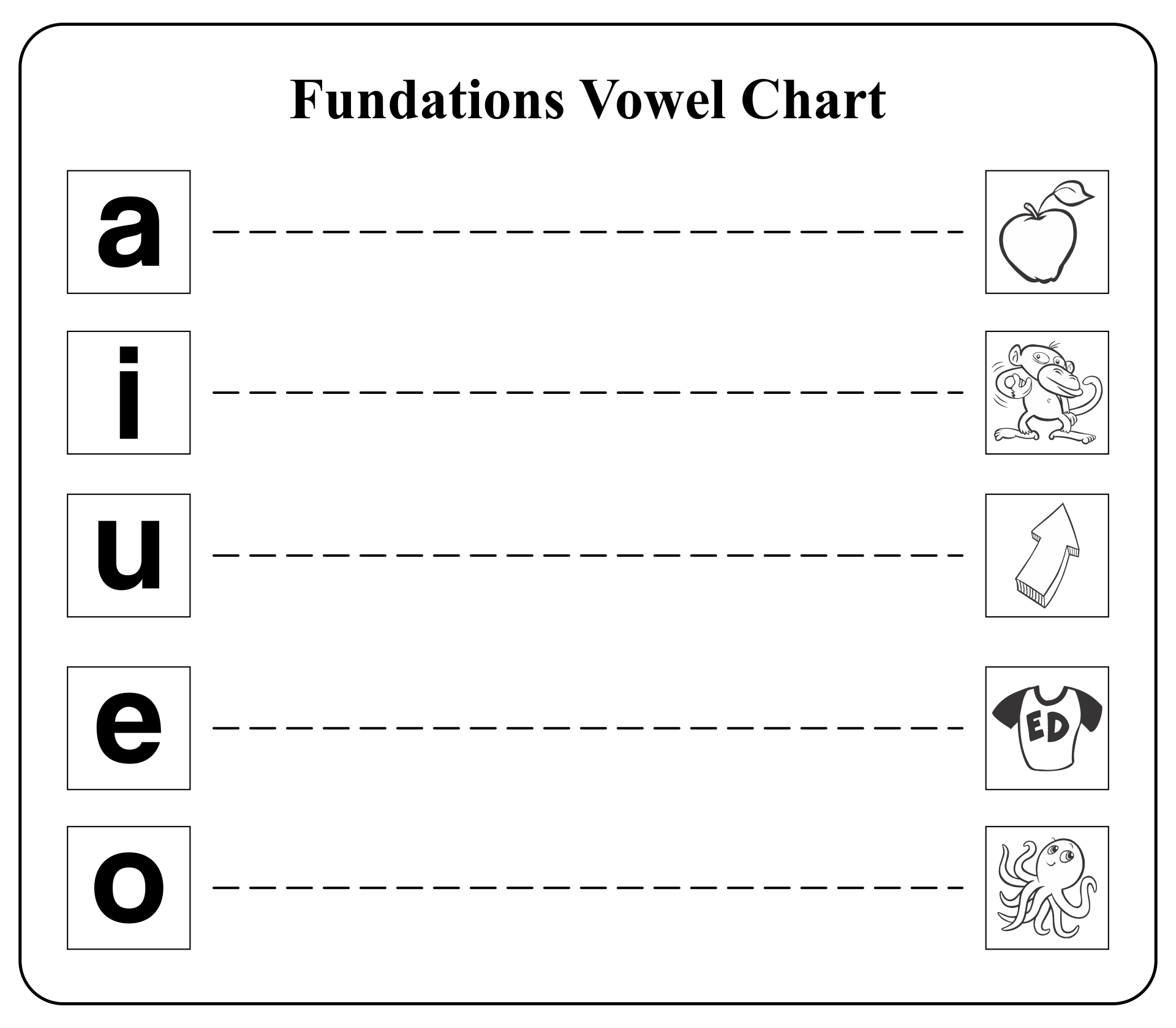 Fundations Vowel Chart Printable