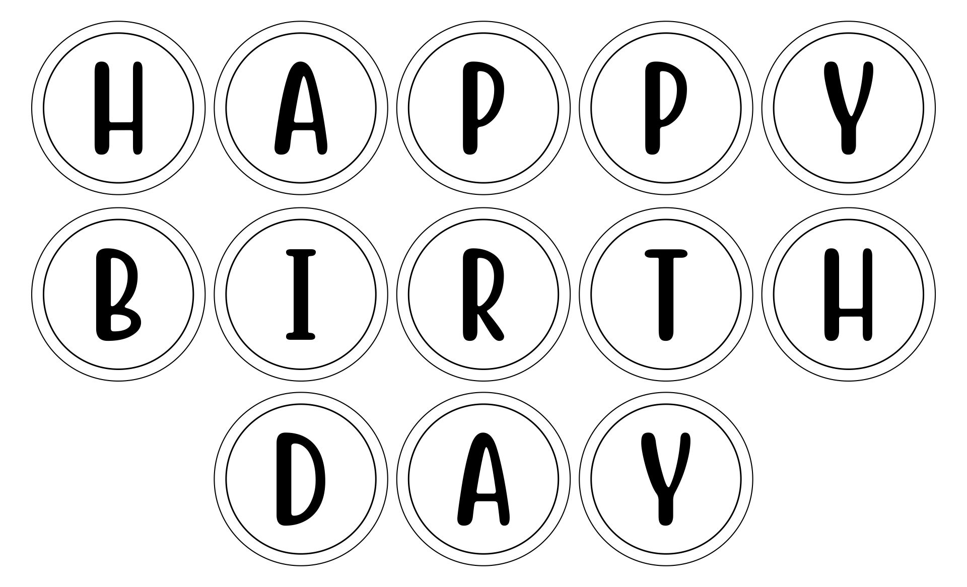 Happy Birthday Cut Out Letters Template